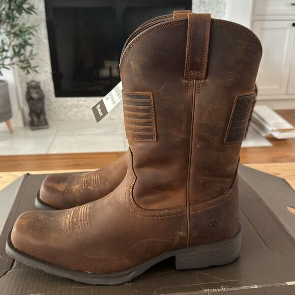 Ariat Other - Ariat Men's Rambler Patriot Cowboy Boots - Distressed Brown
NEW in Box
